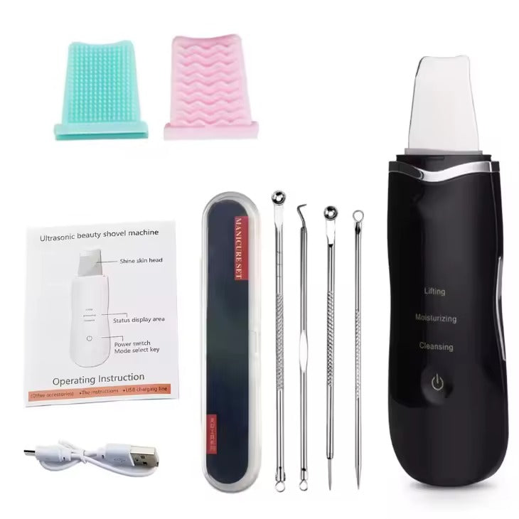 Ultrasonic Skin Scrubber – Deep Facial Cleansing & Lifting Tool